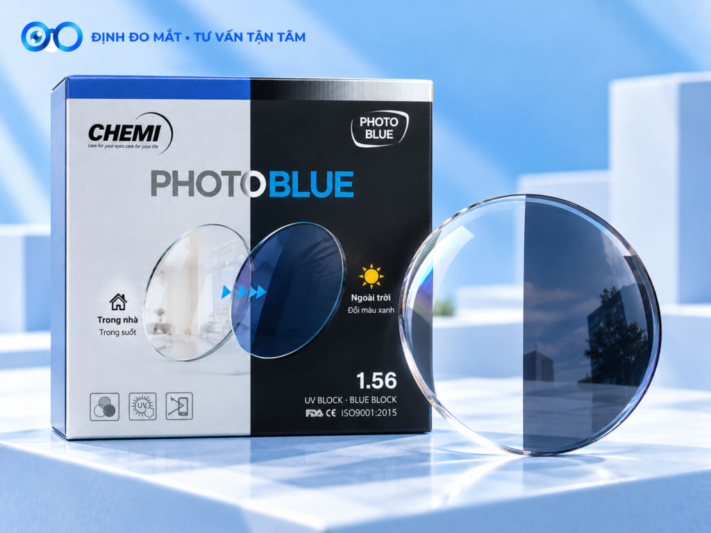 Tròng Kính Chemi PhotoBlue
