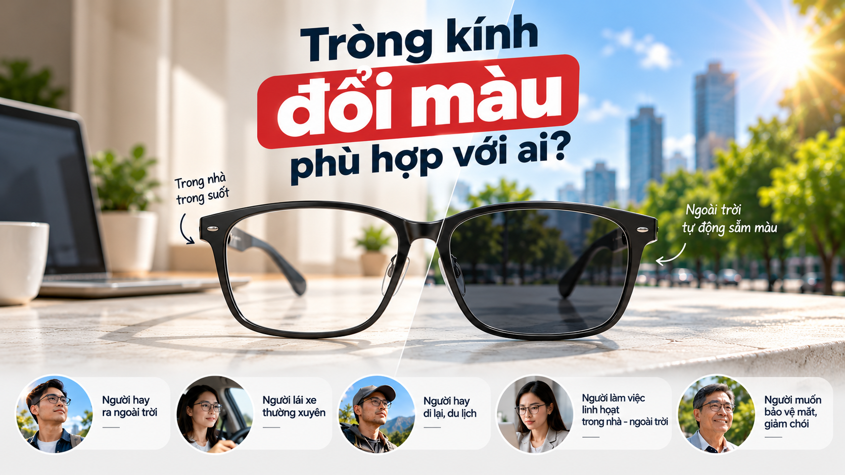 Tròng kính đổi màu?