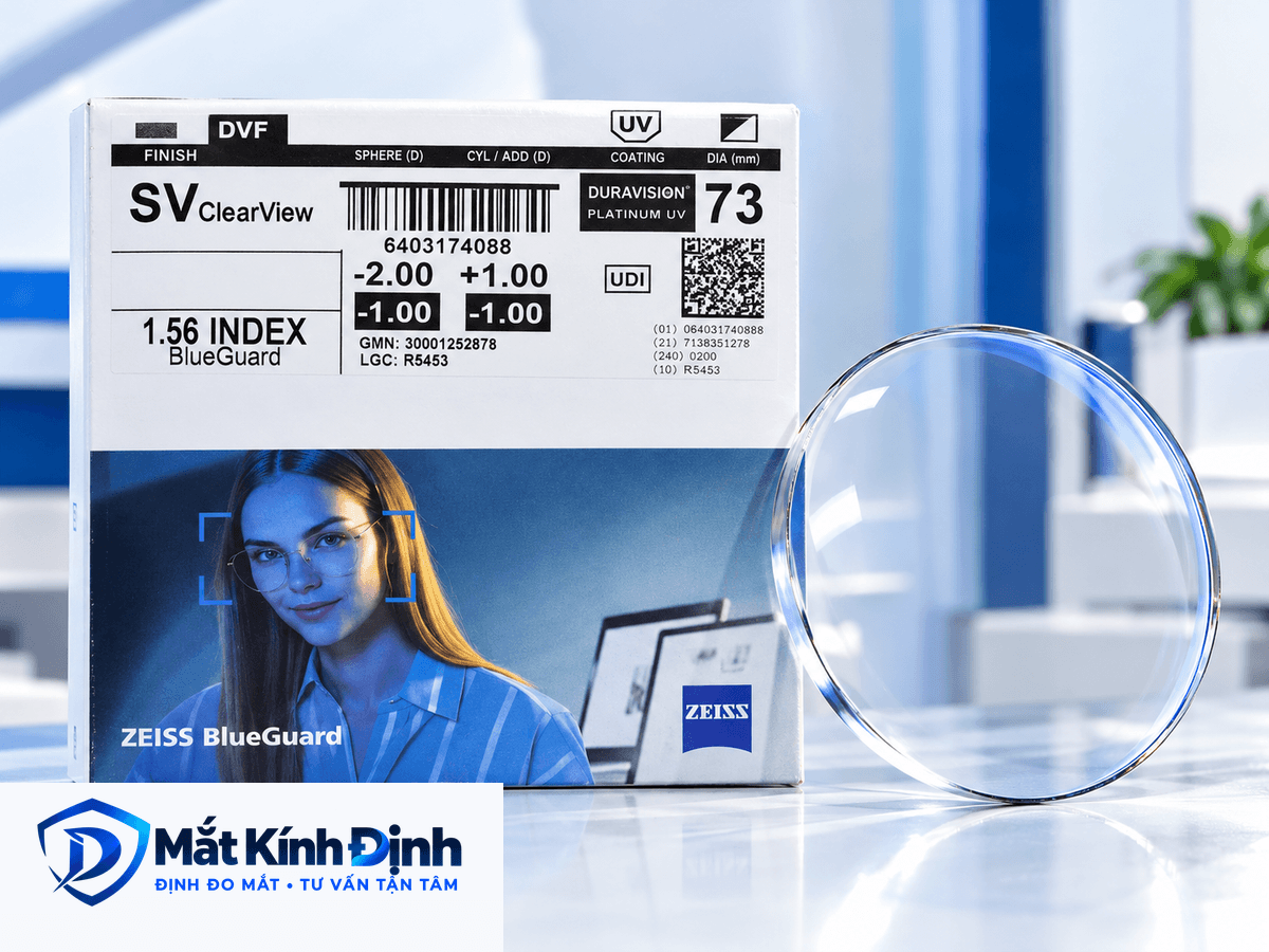 Tròng Kính ZEISS ClearView BlueGuard